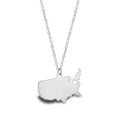 thumbnail image 1 of 1pcs USA Map Necklace, North America Country Topographic Map, 1 of 2