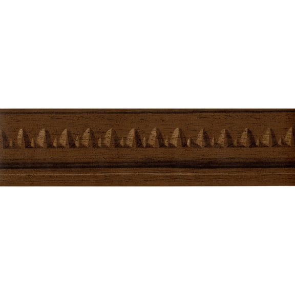 Trimz Wood like Arch Wallpaper Border - Crown Moulding - 15' L x 4.5" W - Brown
