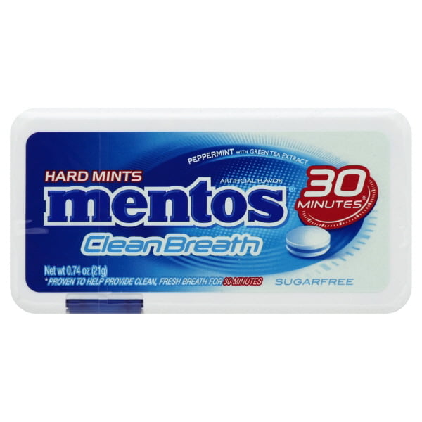 Mentos Clean Breath Hard Mints 0 74 Oz Peppermint Walmart Com Images, Photos, Reviews