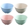 thumbnail image 3 of HOMEMAXS EcoFriendly PP and Wheat Straw Bowls for Drinking with Assorted Colors and Design 4pcs, 3 of 8