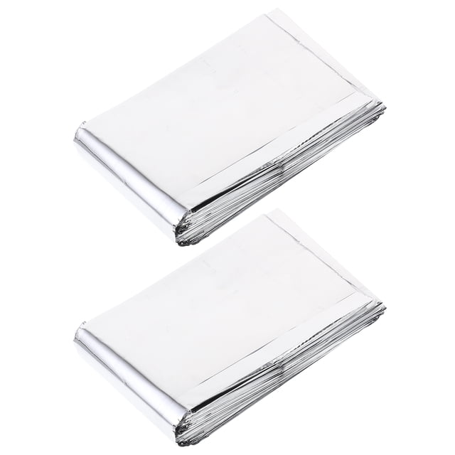 FRCOLOR warm blanket Emergency Survival Blanket Keep You Warm with Excellent Light Reflective Effect Portable PET Material Silver Color 210x130cm,82.68"X51.18"X0.04"