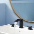 thumbnail image 2 of Waterfall Bathroom Faucet for Sink 3 Hole Widespread with 2-Handle in Gold / Black Brushed Gold Brass Finish, Brushed, Gold Finish, 2 of 5