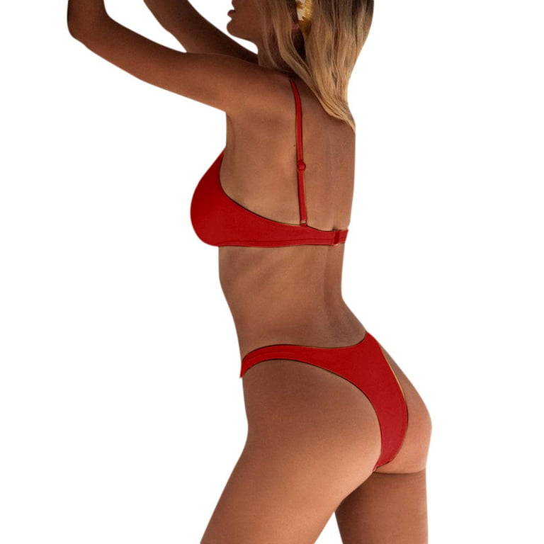 Fashion (Red)Women's Swimsuit 2022 Summer New Lady Bikini Set Brazilian Padded  Push Up Bra Swimwear Su @ Best Price Online