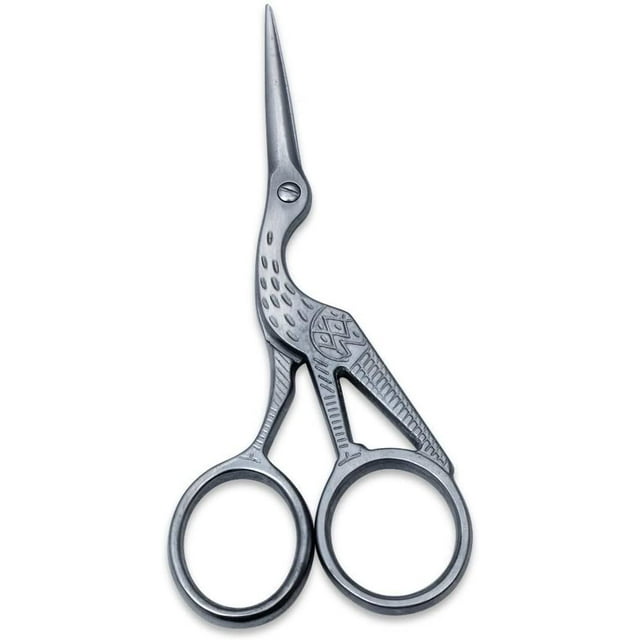 Arolly Embroidery Scissors 4.5-inch Small Sewing Scissors Retro Style Craft Scissors for Art Needle Work -Sliver