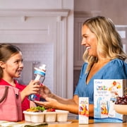 Cirkul Kids Water Bottle Starter Kit, 16oz BPA-Free Bottle with Flavor Cartridge, Blue Lid (Parrot Punch)