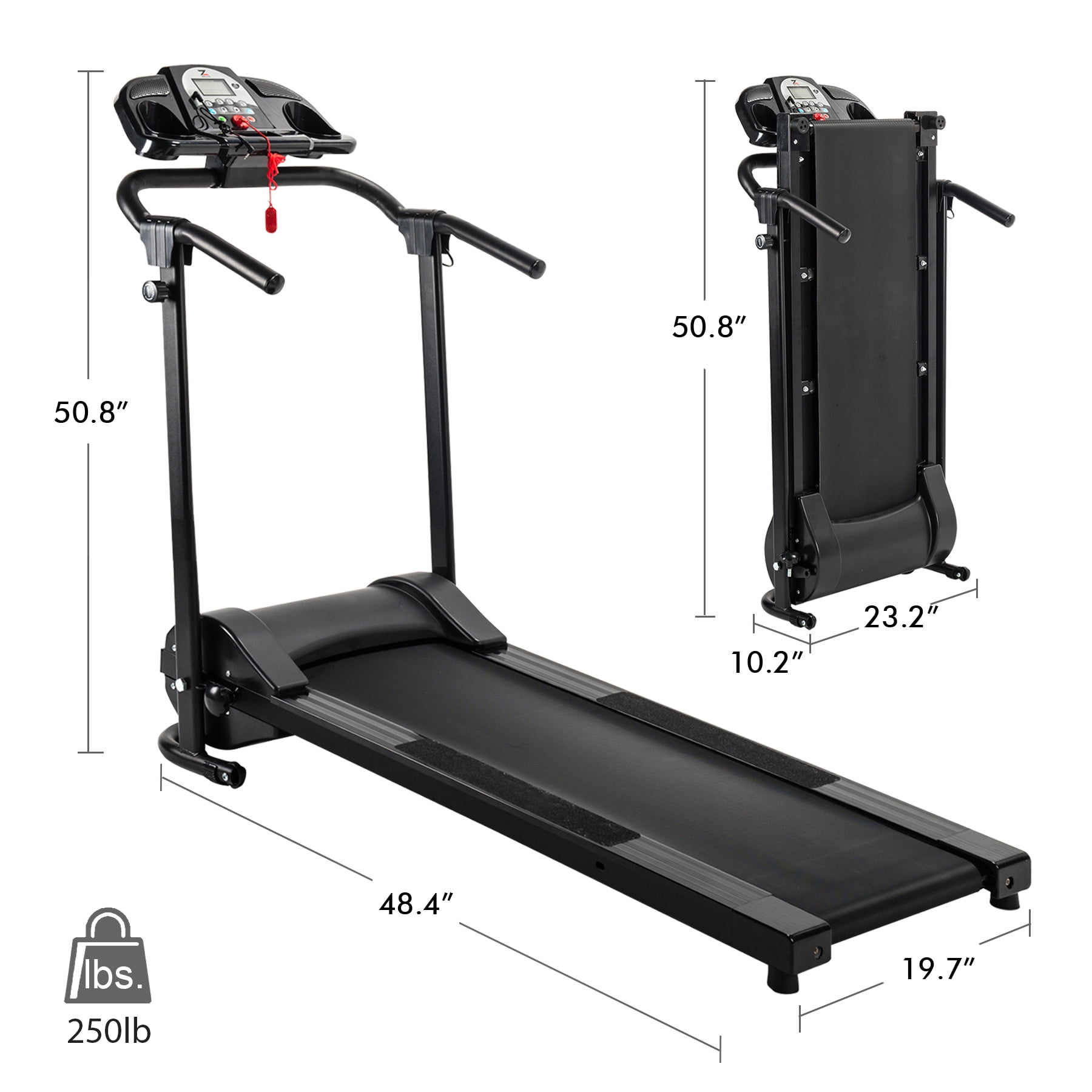 Cardio Training Treadmills Easy Assembly Walking Running Jogging