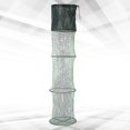 thumbnail image 2 of Collapsible Fishing Nets Round Fish Shrimp Mesh Cage Folding Fishing Landing Net Drawstring Fish Bag (Nylon Mesh 200x33cm), 2 of 3
