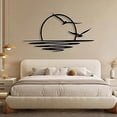 thumbnail image 2 of Sunrise metal wall decor, sun and seagull wall decor, metal wall decor, abstract sunset home decor, 2 of 5