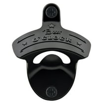 HAIICEN Beer O'CLOCK Bottle Opener Wall Mounted Beer Bottle Cap Opener Black for Garage Kitchen Patio