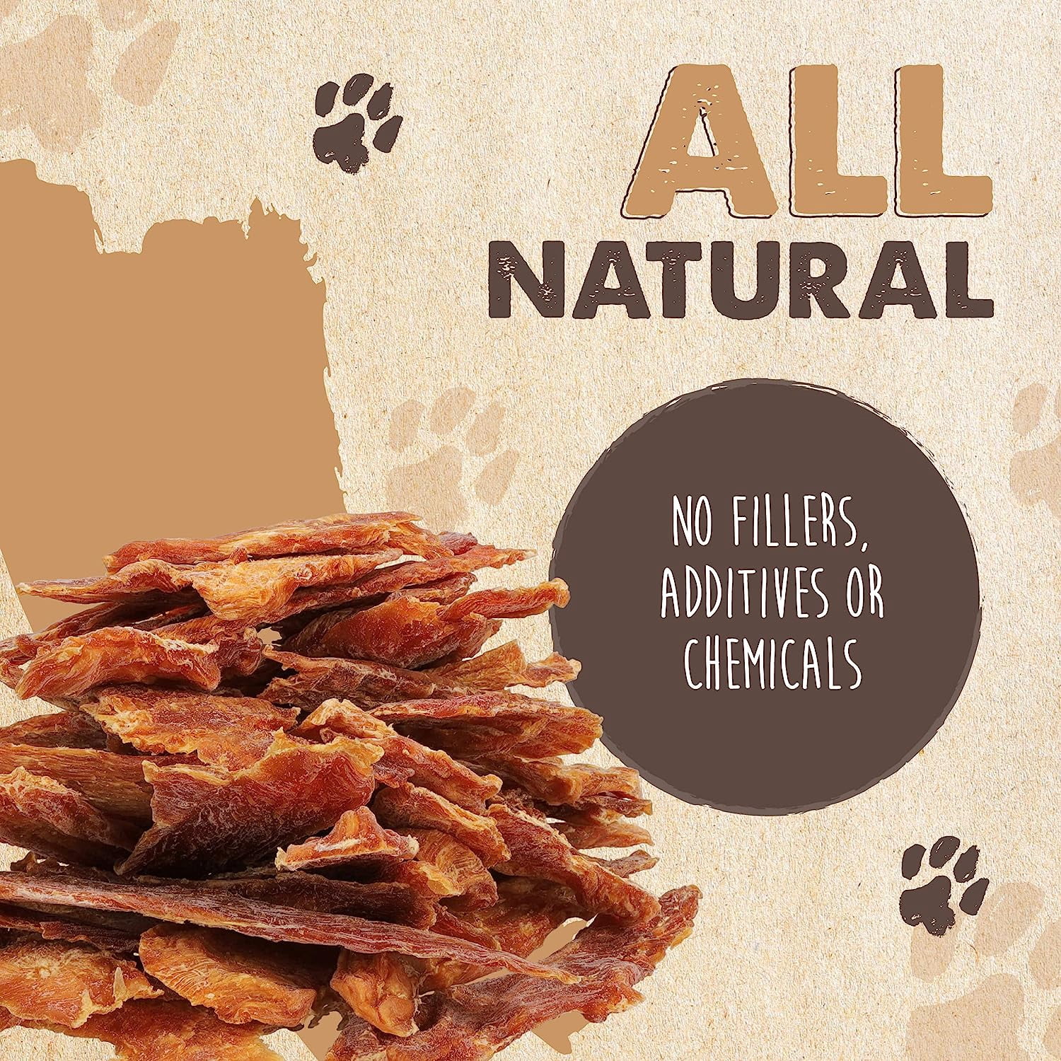 Mighty Paw Chicken Jerky Dog Treats, Natural Dog Chews for Large Dogs, 14 Oz, Protein-Rich