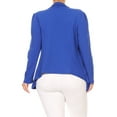 thumbnail image 4 of Women's Plus Size Solid Long Sleeve Blazer Jacket ? Office Workwear Open Front, 4 of 4