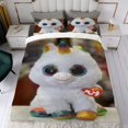 thumbnail image 4 of Beanie Boos Conjunto de sábanas temático, trío de piezas, cómodo y amigable con la piel, diseño único, regalo de decoración para el hogar para familiares, amigos y fans,135X200cm, 4 of 6