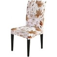 thumbnail image 3 of Autumn Maple Leaves Chair Covers Fall Stretch Dining Room Chair Cover Set of 6 Removable Washable Kitchen Parsons Chair Covers Seat Slipcovers, 3 of 6