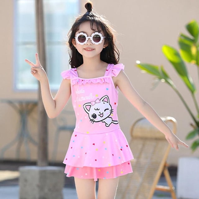 Traje de baño para niñas, traje de baño de una pieza, traje de baño para niños, falda de bebé de Minnie Mouse de dibujos animados, Bikini encantador, traje de baño, ropa de playa