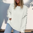 thumbnail image 4 of Sweaters for Women 2025 Fall Winter Long Sleeve Crewneck Loose Knit Sweater Jumper Top Womens Pullover Sweaters, 4 of 7