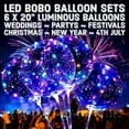 Way to Celebrate 6 Pack LED Light Up Balloons, BoBo Balloons, 6