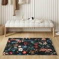 thumbnail image 3 of BERTHMEER 2'x3' Small Area Rugs for Bathroom Bedroom Entryway Kitchen Dorm Entrance Non Slip Washable Black Floral Vintage Oriental Rugs, 3 of 7