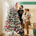 thumbnail image 4 of Gymax 6 FT Pre-Lit Snow-Flocked Artificial Christmas Tree Hinged Christmas Tree w/ 1022 Branch Tips, 4 of 10