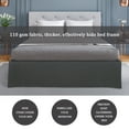 thumbnail image 3 of PiccoCasa Microfiber Bed Skirt 16" Drop Pleated Tailored Styling Ruffled, Full Dark Gray, 3 of 8