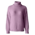 thumbnail image 4 of Wdgfv Breathable Women's Pullover Elegant Winter High Neck Knitted Pullover Sweater Long Sleeve Rolled Edge Turtleneck Top For Cozy, 4 of 4