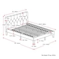 thumbnail image 2 of CorLiving Nova Ridge Upholstered Adult King Size Platform Bed Frame with Tufted Headboard - No Box Spring Required, 2 of 9