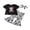 Black, variant on BemeyourBBs Western Baby Girl Summer Clothes Toddler Baby Girl Cowgirl Outfits Short Sleeve Boots Print Tops Bell Bottom Flare Pants Set Headband