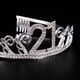 thumbnail image 2 of Tiara de cristal con diamantes de imitación para cumpleaños, corona de reina, diadema para graduación, peinetas para el cabello, broche para recuerdo de fiesta de cumpleaños número 21, 2 of 5