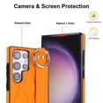 thumbnail image 2 of Allytechgroup for Samsung Galaxy S25 Ultra Case, Premium PU Leather Shockproof Ring Holder Kickstand Hand Strap Drop Protection Stylish Phone Case for Samsung Galaxy S25 Ultra, Orange, 2 of 8