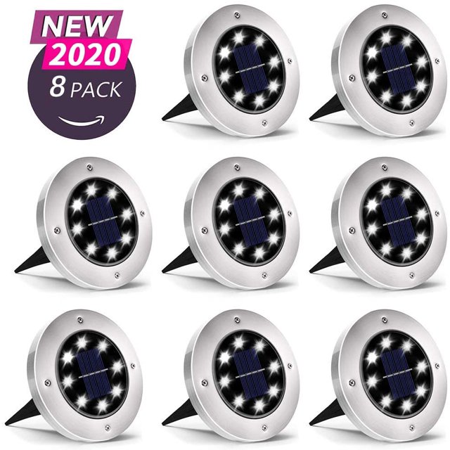 Luz solar al aire libre 8 LED Oso de Fresa Lámpara solar para jardín IP65 Blanco