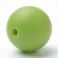 thumbnail image 2 of 100 pc Food Grade Eco-Friendly Silicone Beads Round Yellow Green 8~10mm Hole: 1~2mm, 2 of 2