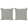 thumbnail image 1 of Geometric Throw Pillow Cushion Cover Pack of 2, Repetitive Minimal Design Pattern with Triangles and Small Rounds, Zippered Double-Side Digital Print, 4 Sizes, Eggshell Charcoal Grey, by Ambesonne, 1 of 2