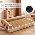 thumbnail image 2 of Exclusivo Mezcla Large Orthopedic Dog Bed, Luxury Striped Jacquard Pet Bed Sofa, Waterproof and Washable, 42"X28", Brown, 2 of 10