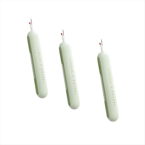 Destripadores de Costuras de Costura Estirables 2 en 1, Herramientas de Costura Manuales, Accesorios de Costura para el Hogar, Patrones de Trabajo con Agujas, Verde