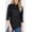 Black, variant on Women's Long sleeve button down stretch poplin shirt