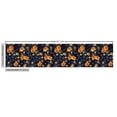 thumbnail image 3 of Ambesonne Tropical Fabric by the Yard Upholstery, Warm Colors Flowers Plot, 5 Yards, Burnt Orange Navy Blue, 3 of 5
