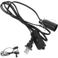 thumbnail image 1 of 2 Pcs Câble de Lampe Sel de Rechange Base E12 Câble d'Alimentation avec Interrupteur Fiche Us, 1 of 7
