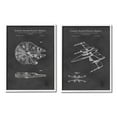 thumbnail image 4 of Vintage Space Ship Patents Science Fiction Pop Culture Typography Graphic Art Framed Art Print Wall Art, Set Of 2, 4 of 5