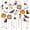 48pcs, variant on Sylvtty 48 Pcs Halloween Hanging Swirls Decoration Spooky Ceiling Spiral Streamer with Spider Pumpkin Ghost Sign for Halloween Home Decor