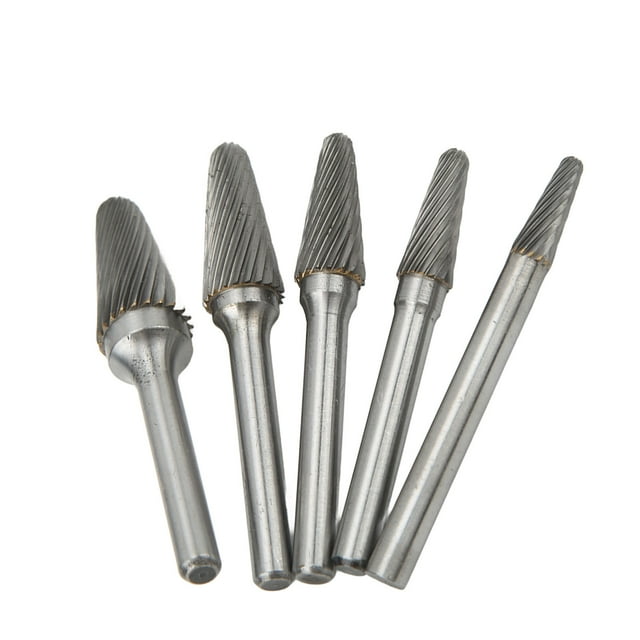 File,KIMISS Carbide Burrs Set 6mm Shank Single Cut Files Bitsfor Metalwork Wood Carving