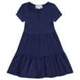 thumbnail image 4 of BTween 3-PC Girls Summer Dress Set - Short Sleeve Casual Skater Dresses with Stripe & Floral Print, 4 of 4