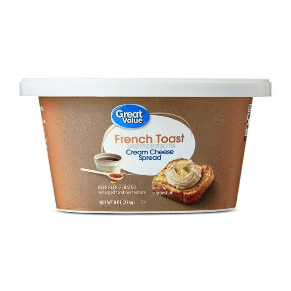 Great Value French Toast Cream Cheese Spread, 8 oz Tub