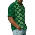 thumbnail image 4 of Men's St. Patrick's Day Shamrock Polo Shirt Short Sleeve Half Zip Casual Top, 4 of 9
