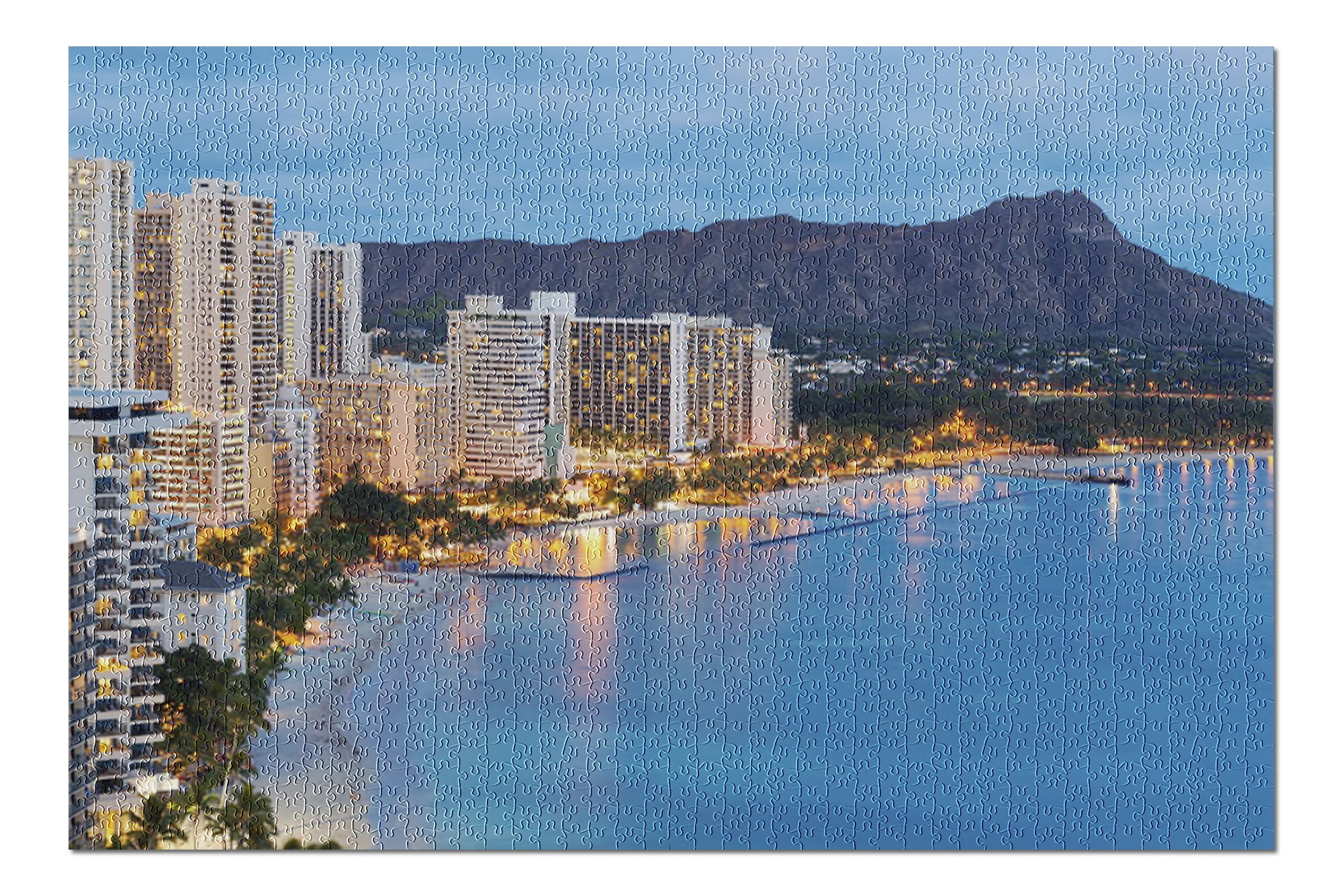 Honolulu Hawaii Honolulu City And Waikiki Beach At Night