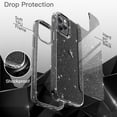 thumbnail image 6 of JETech Glitter Case for iPhone 12 Pro Max, 6.7-Inch, Bling Sparkle Shockproof Phone Bumper Cover, Cute Sparkly for Women and Girls (Black), 6 of 7