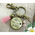 thumbnail image 6 of Flamingo Gutsy Goodness Bronze Keychain Stay True To You Quote Tropical Fun Jewelry Pink Tassel Charm, 6 of 7