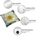 thumbnail image 4 of BANET White Water Lotus Decor Throw Pillow Covers Abstract White Pillow Covers Outdoor Pillow Cases Cushion Cover for Living Room Couch Sofa Gift 12x12in, 4 of 5