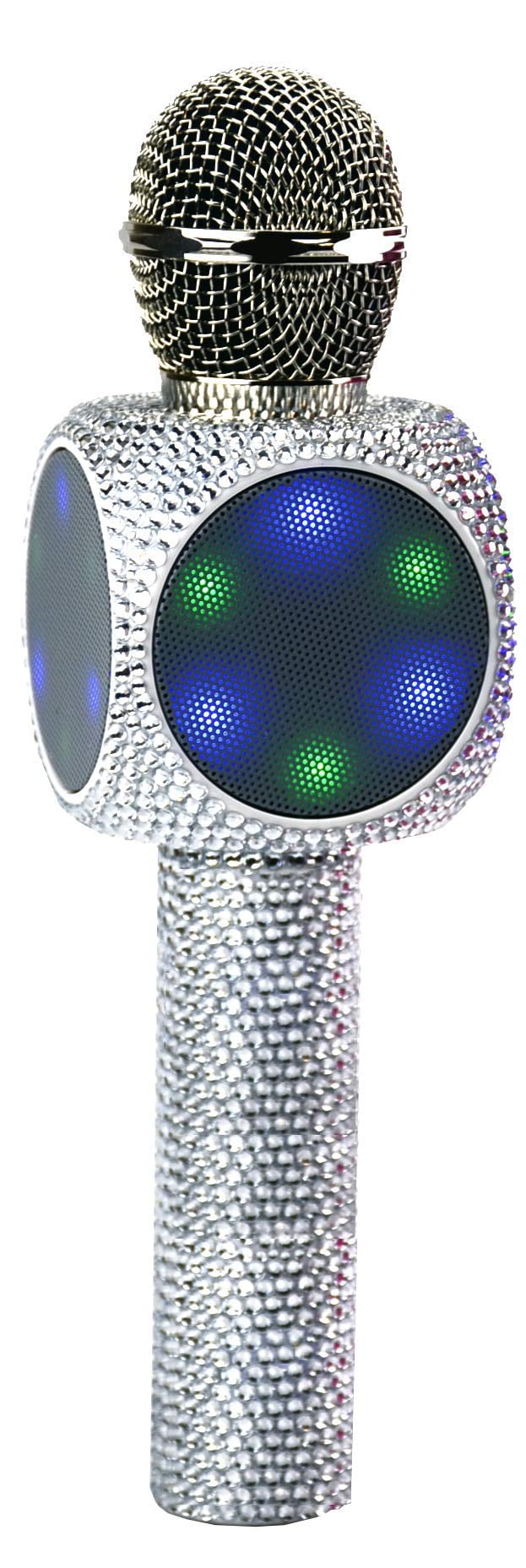 Iridescent Bling Bundle Sing-along Iridescent Bling Karaoke Microphone & Bluetooth Speaker All-in-one w/USB Disco Ball 