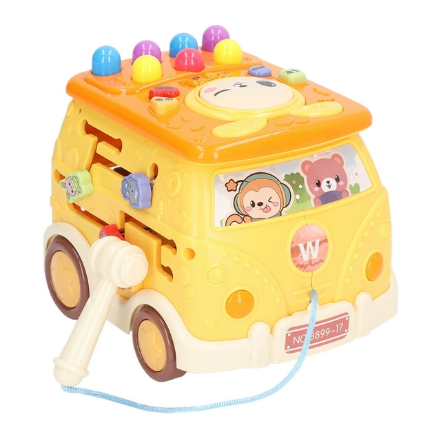 Autobús De Juguete Con Cubo De Actividades, Autobús De Actividades Musicales, Juguete Para Bebés, Desarrollo De Habilidades Multifuncionales, Superficie Pulida Para Niños