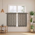 thumbnail image 2 of Beige Boho Kitchen Curtains 54 Inch Length, Vintage Floral Abstract Ethic Tribe Tiers Curtains for Bathroom Bedroom Cafe, Light Filtering Small Window Treatment Short Tiered Drapes 2 Panels 42"Wx54"L, 2 of 8