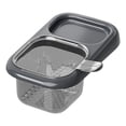 thumbnail image 2 of Cesta coladora para fregadero, recoge residuos de alimentos, fácil de limpiar, soporte para esponja de grifo Negro Gris, 2 of 9